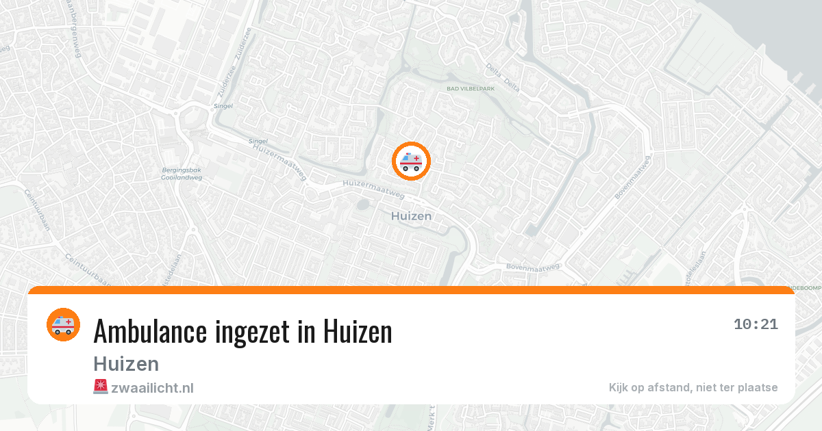Ambulance ingezet in Huizen — 18 mei 2026
