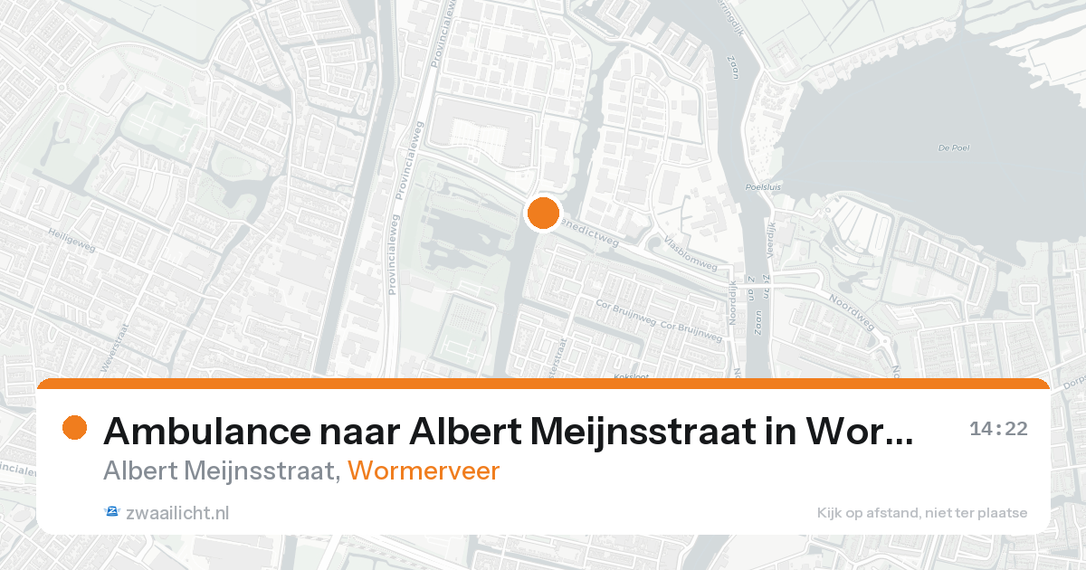 Ambulance naar Albert Meijnsstraat in Wormerveer — 19 aug 2026