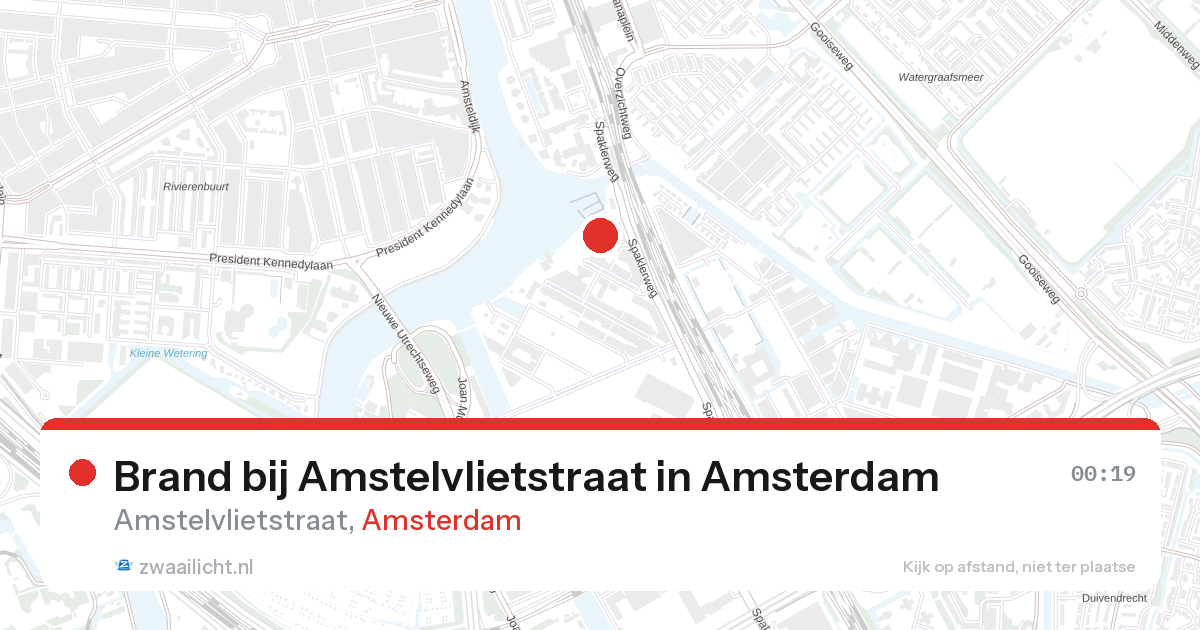 Brand bij Amstelvlietstraat in Amsterdam — 26 aug 2026