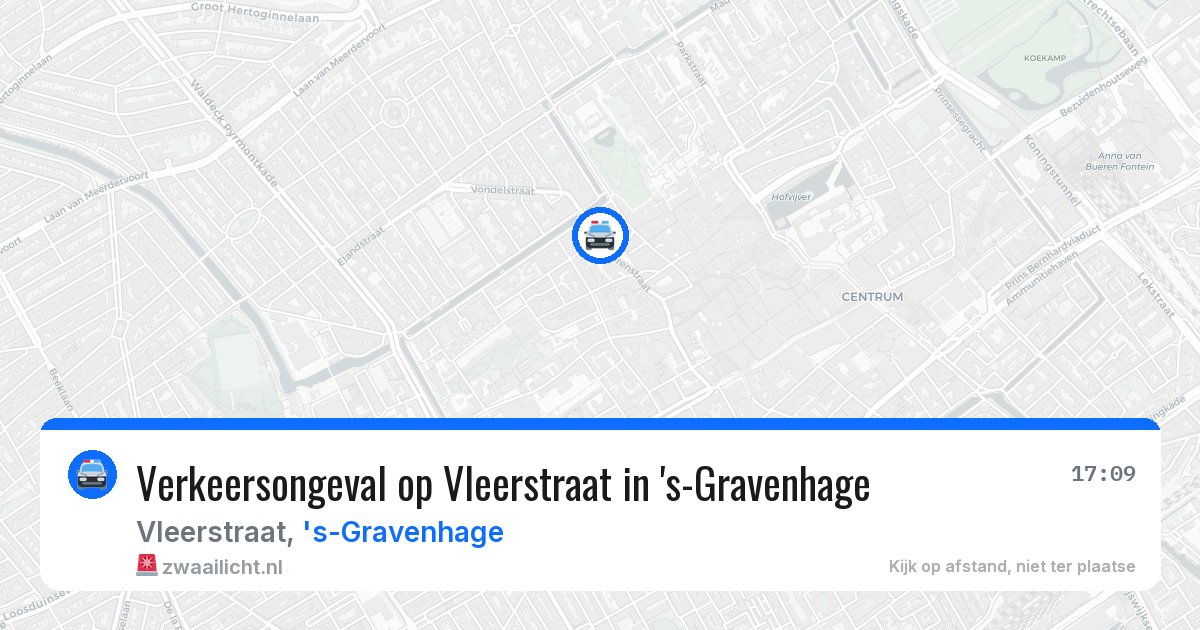 Verkeersongeval op Vleerstraat in 's-Gravenhage — 16 mei 2026