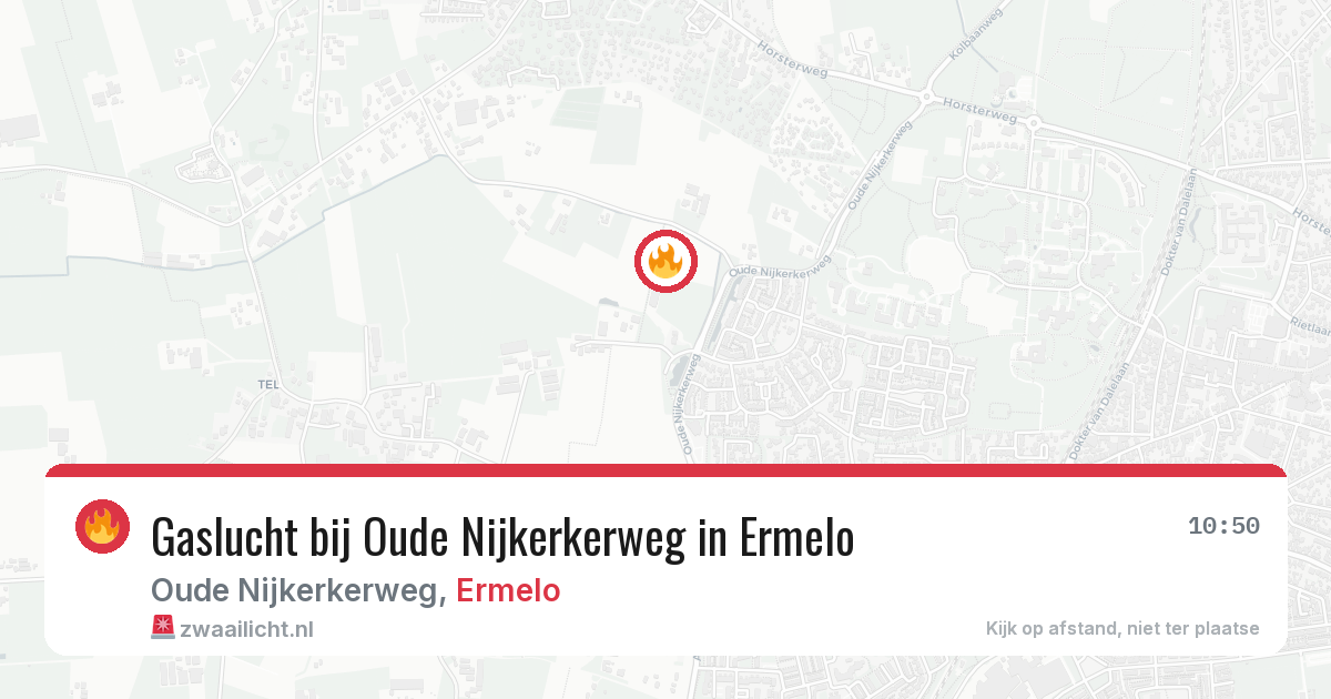 Gaslucht bij Oude Nijkerkerweg in Ermelo — 7 jul 2026