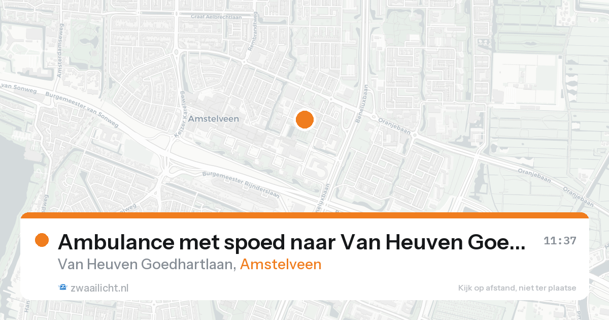Ambulance met spoed naar Van Heuven Goedhartlaan in Amstelveen — 31 jan 2026