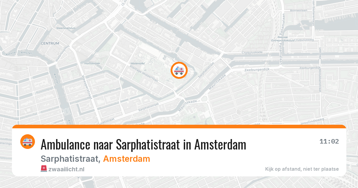 Ambulance naar Sarphatistraat in Amsterdam — 31 mei 2026