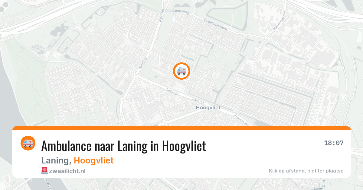 Ambulance naar Laning in Hoogvliet — 22 mrt 2026