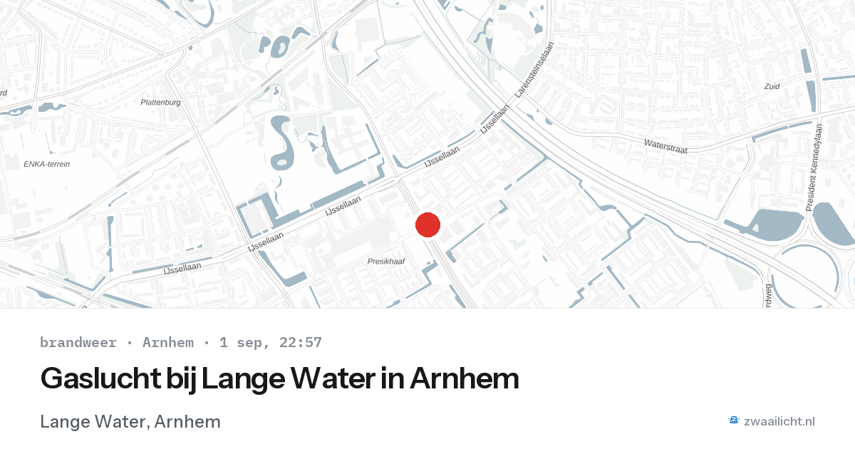 Gaslucht bij Lange Water in Arnhem — 1 sep 2026