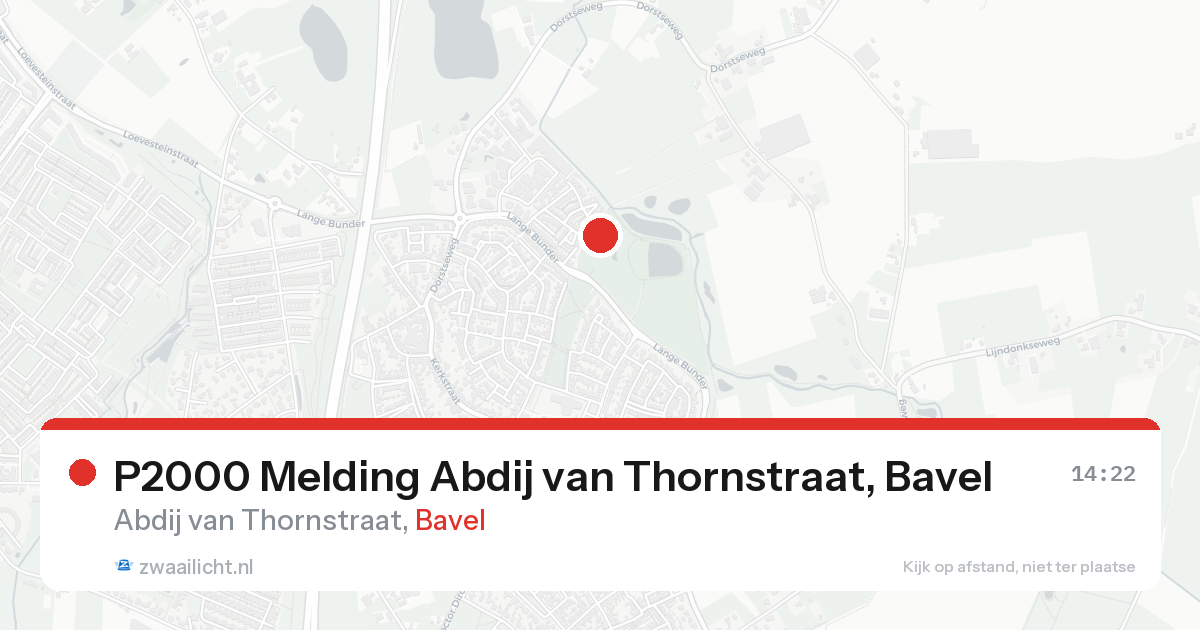 P2000 Melding Abdij van Thornstraat, Bavel — 7 feb 2026
