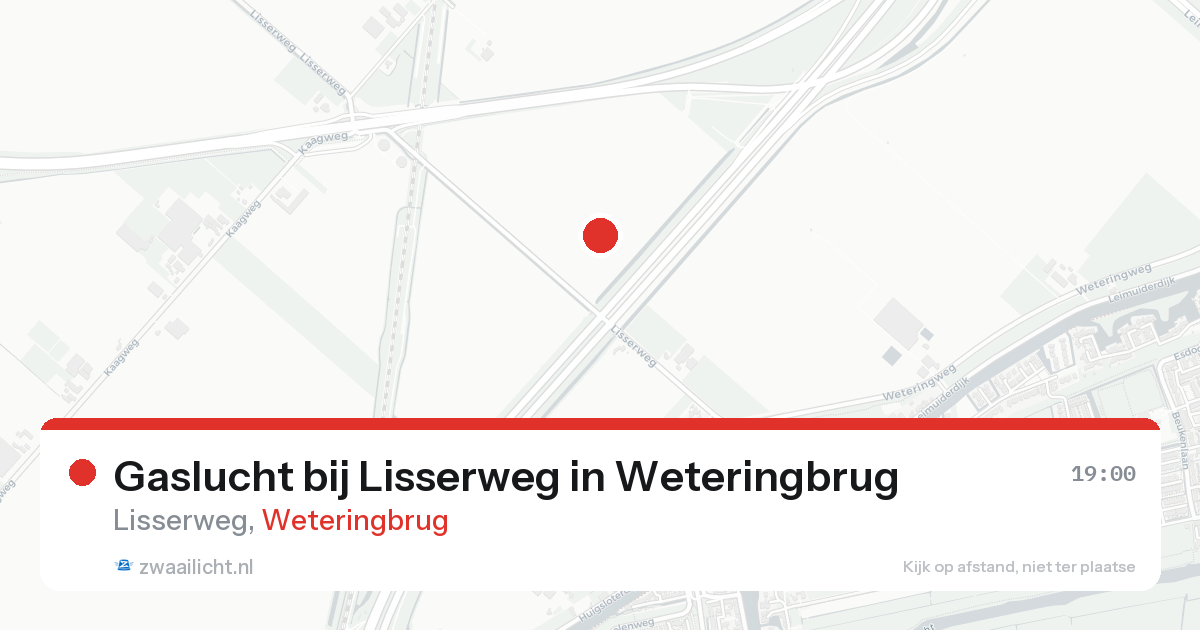 Gaslucht bij Lisserweg in Weteringbrug — 17 aug 2026