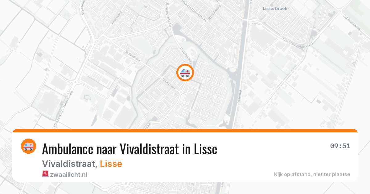 Ambulance naar Vivaldistraat in Lisse — 7 aug 2026