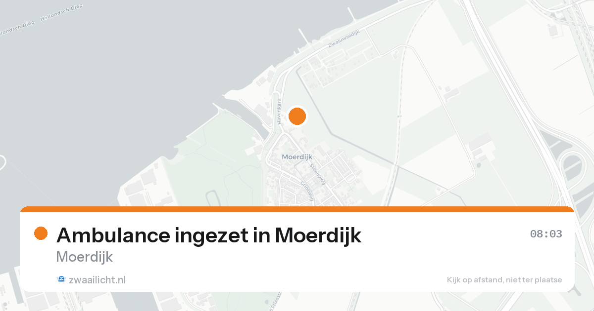 Ambulance ingezet in Moerdijk — 31 jan 2026