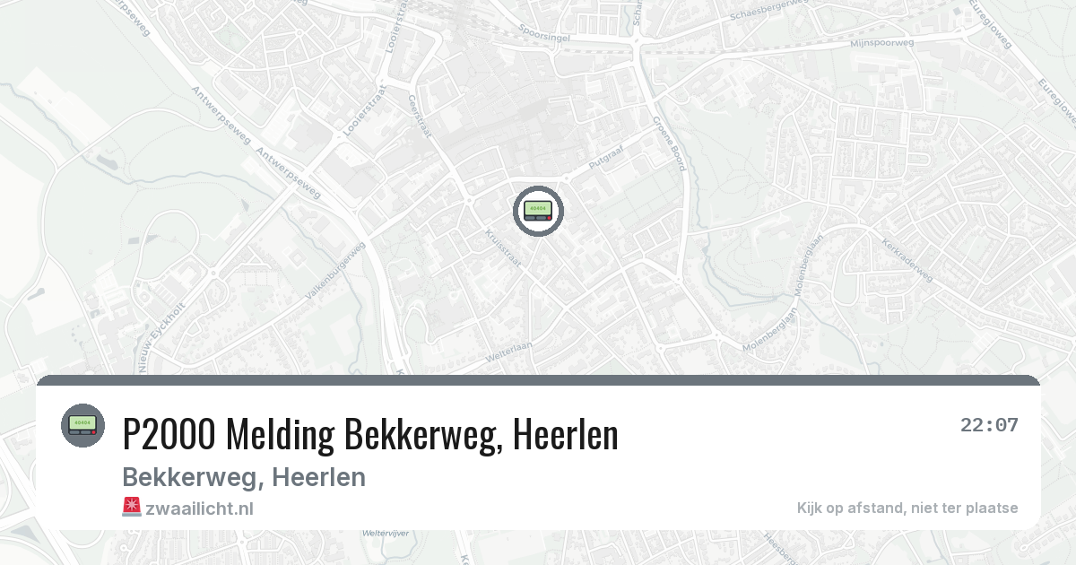 P2000 Melding Bekkerweg, Heerlen — 4 jul 2026