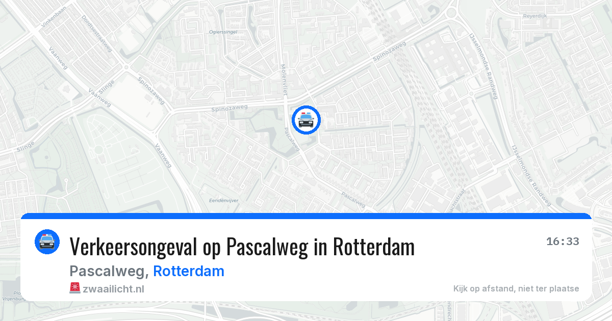 Verkeersongeval op Pascalweg in Rotterdam — 2 jul 2026