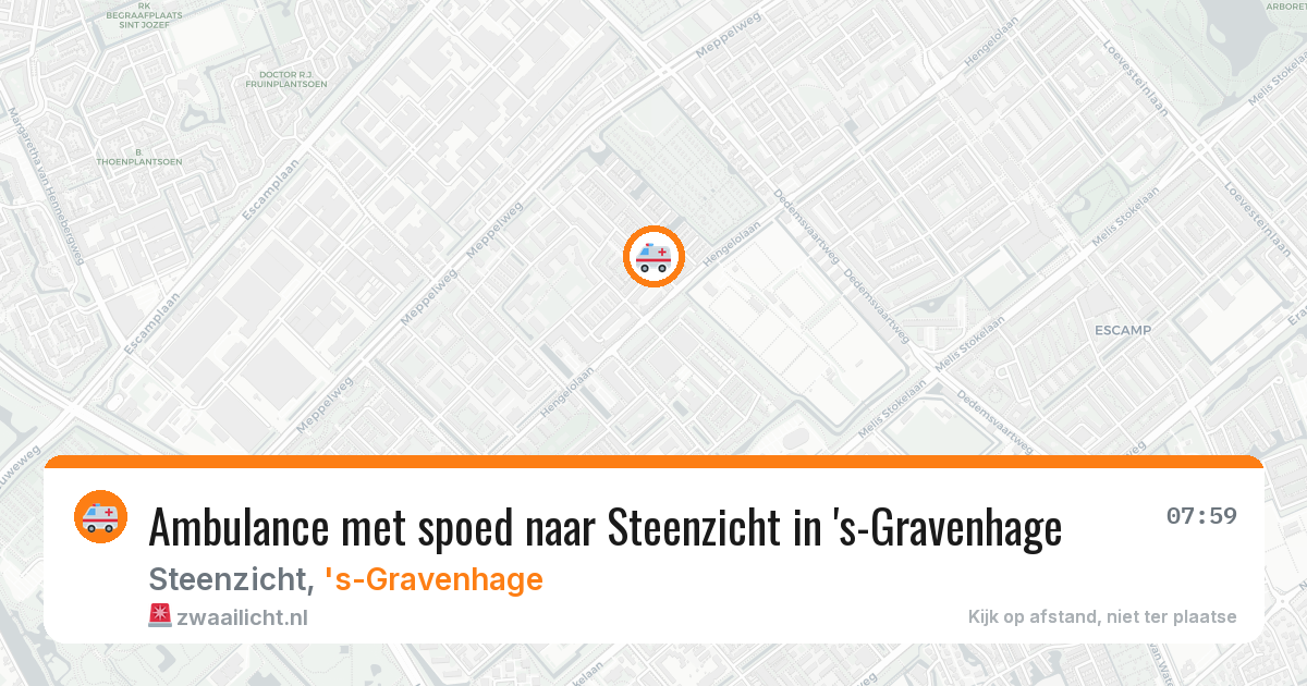 Ambulance met spoed naar Steenzicht in 's-Gravenhage — 1 aug 2026