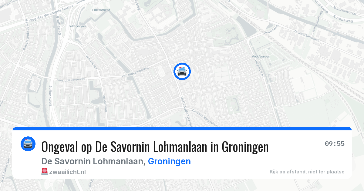Ongeval op De Savornin Lohmanlaan in Groningen — 17 jun 2026