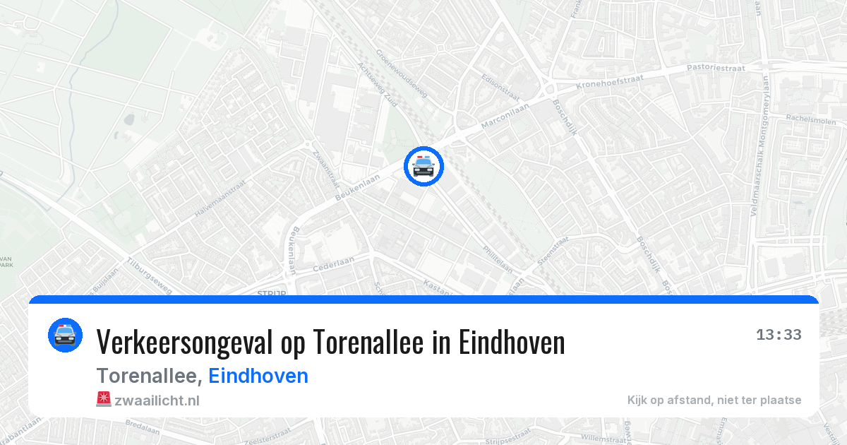 Verkeersongeval op Torenallee in Eindhoven — 17 jun 2026