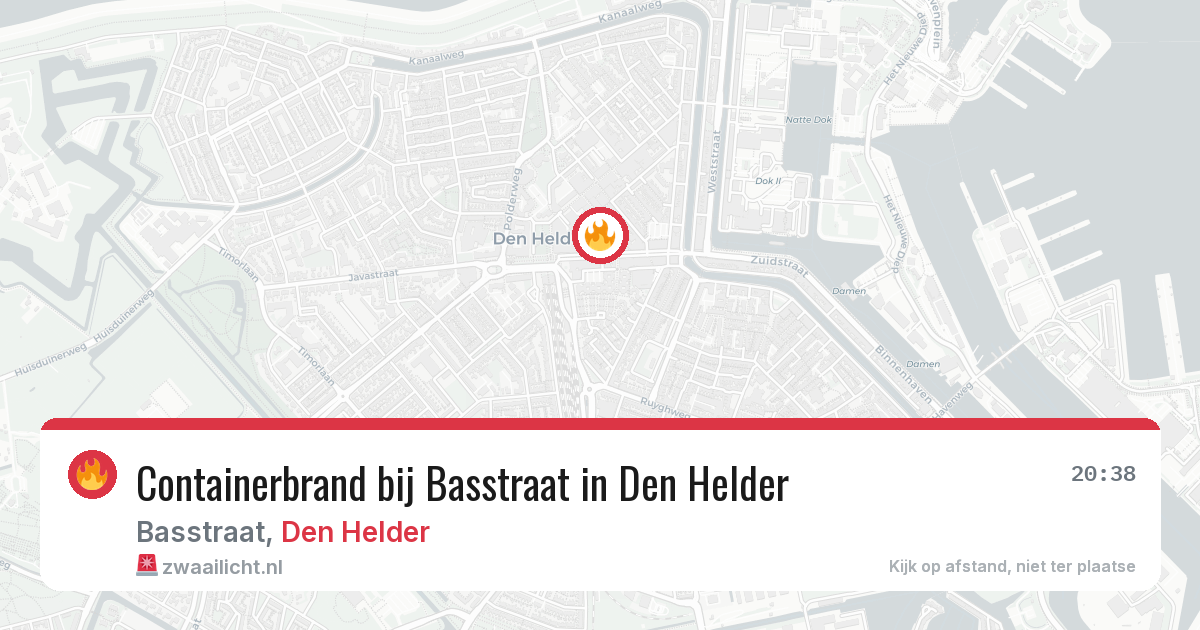 Containerbrand bij Basstraat in Den Helder — 2 jul 2026