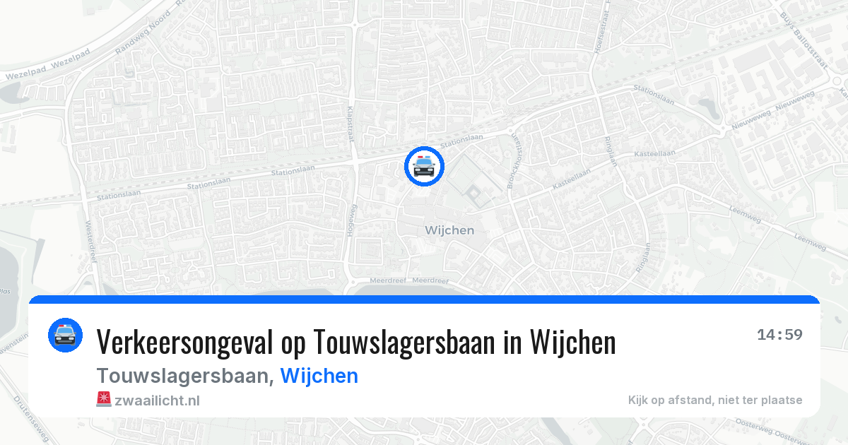 Verkeersongeval op Touwslagersbaan in Wijchen — 5 aug 2026