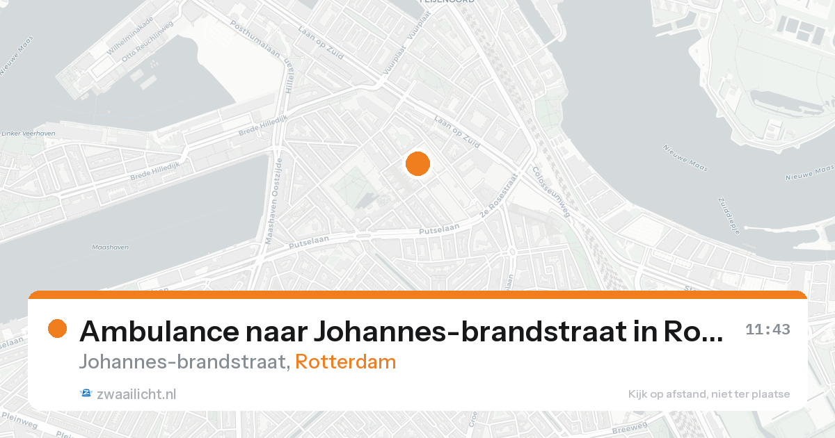 Ambulance naar Johannes-brandstraat in Rotterdam — 18 aug 2026
