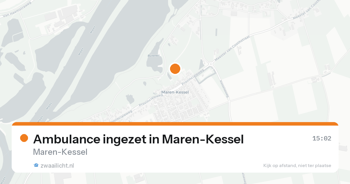 Ambulance ingezet in Maren-Kessel — 30 jan 2026