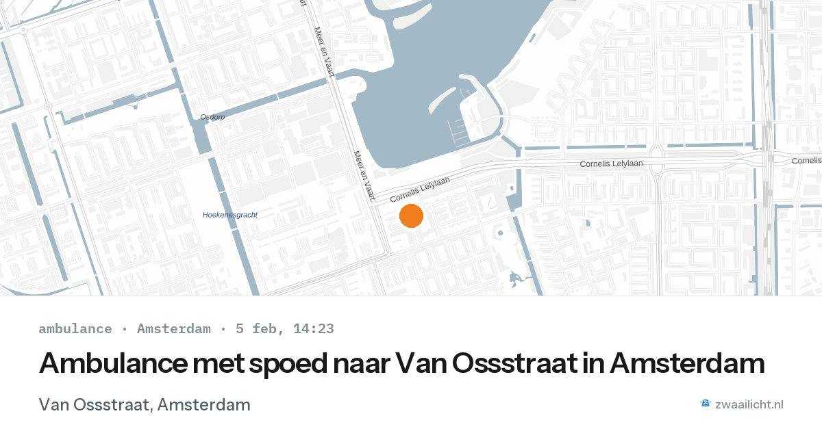 Ambulance met spoed naar Van Ossstraat in Amsterdam — 5 feb 2026