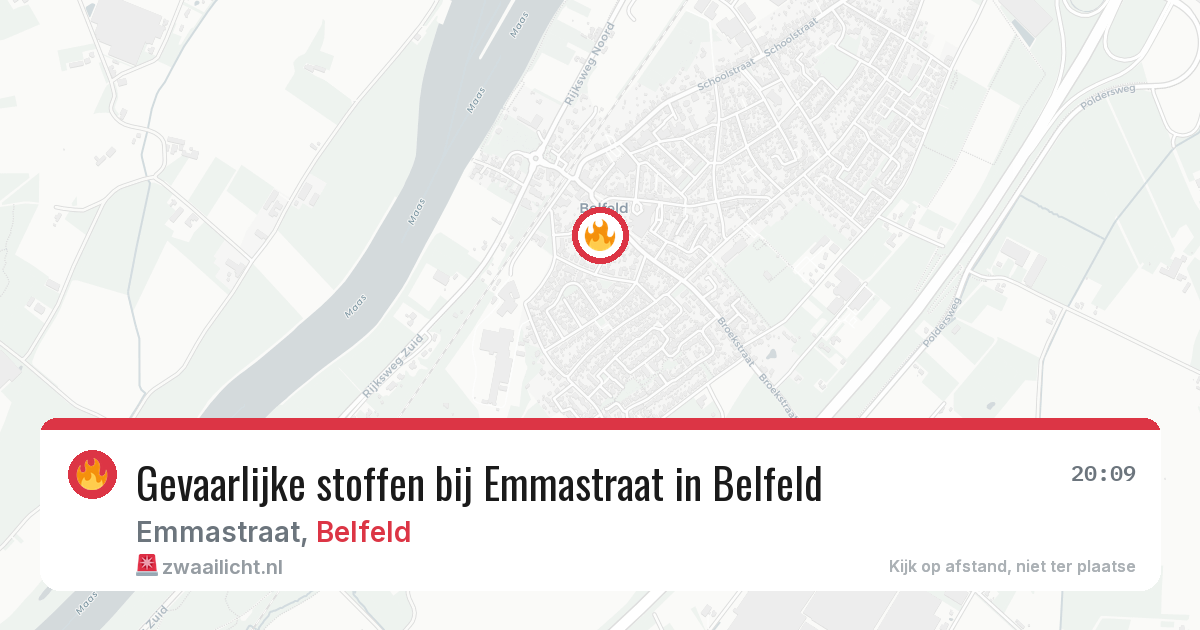 Gevaarlijke stoffen bij Emmastraat in Belfeld — 22 mei 2026