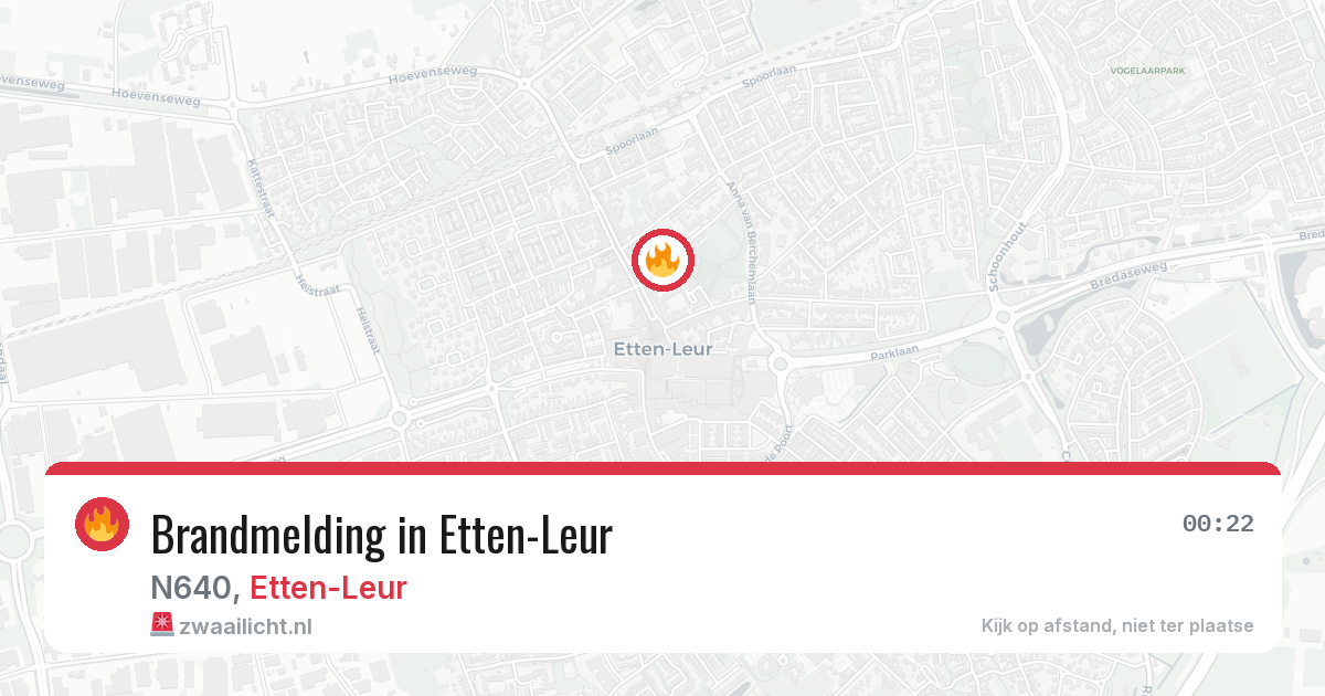 Brandmelding in Etten-Leur — 3 aug 2026