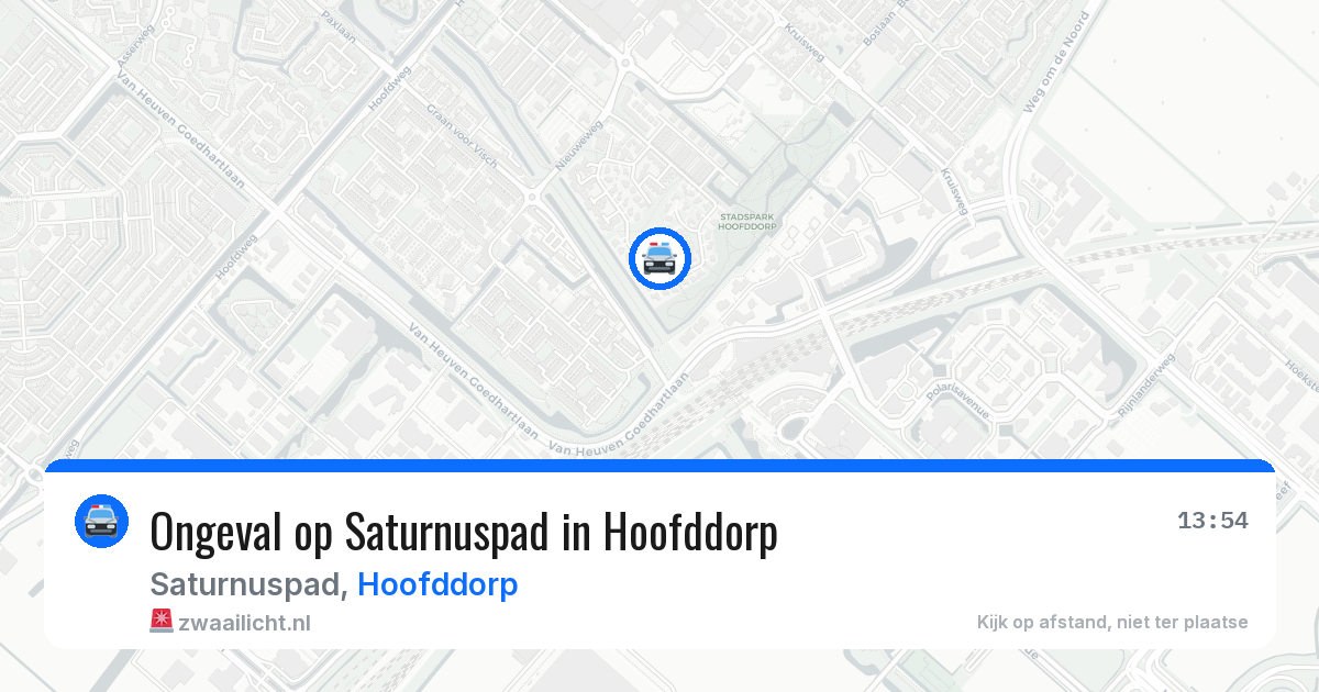 Ongeval op Saturnuspad in Hoofddorp — 4 mei 2026