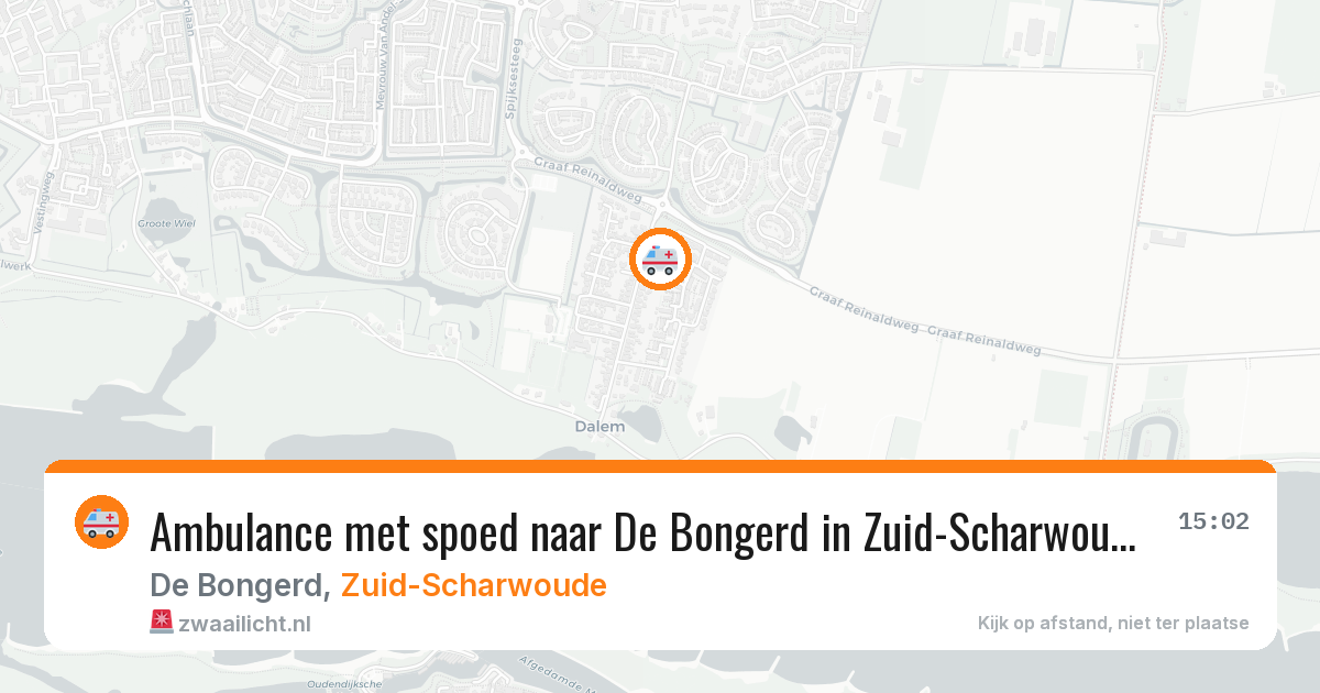 Ambulance met spoed naar De Bongerd in Zuid-Scharwoude — 3 jul 2026