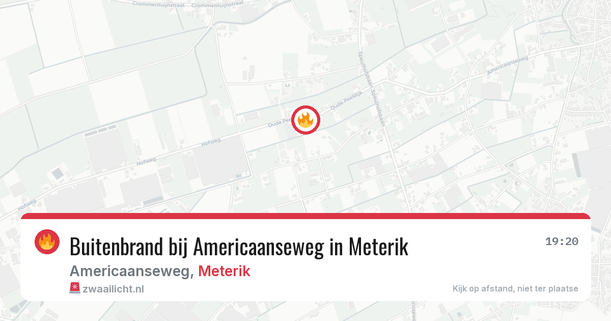 Buitenbrand bij Americaanseweg in Meterik — 7 mrt 2026