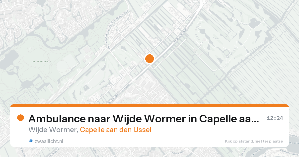 Ambulance naar Wijde Wormer in Capelle aan den IJssel — 18 aug 2026