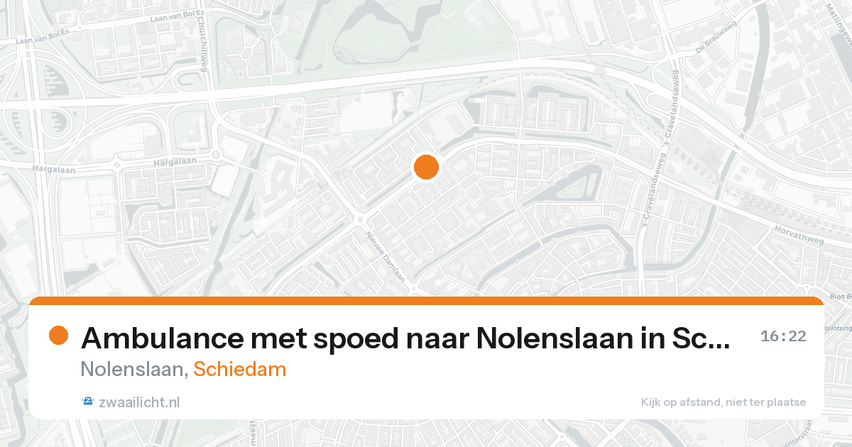 Ambulance met spoed naar Nolenslaan in Schiedam — 21 aug 2026