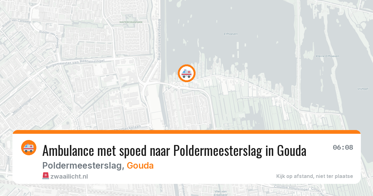 Ambulance met spoed naar Poldermeesterslag in Gouda — 3 aug 2026
