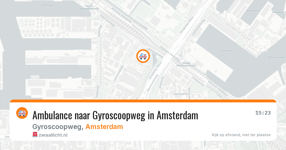 Ambulance naar Gyroscoopweg in Amsterdam — 26 jun 2026