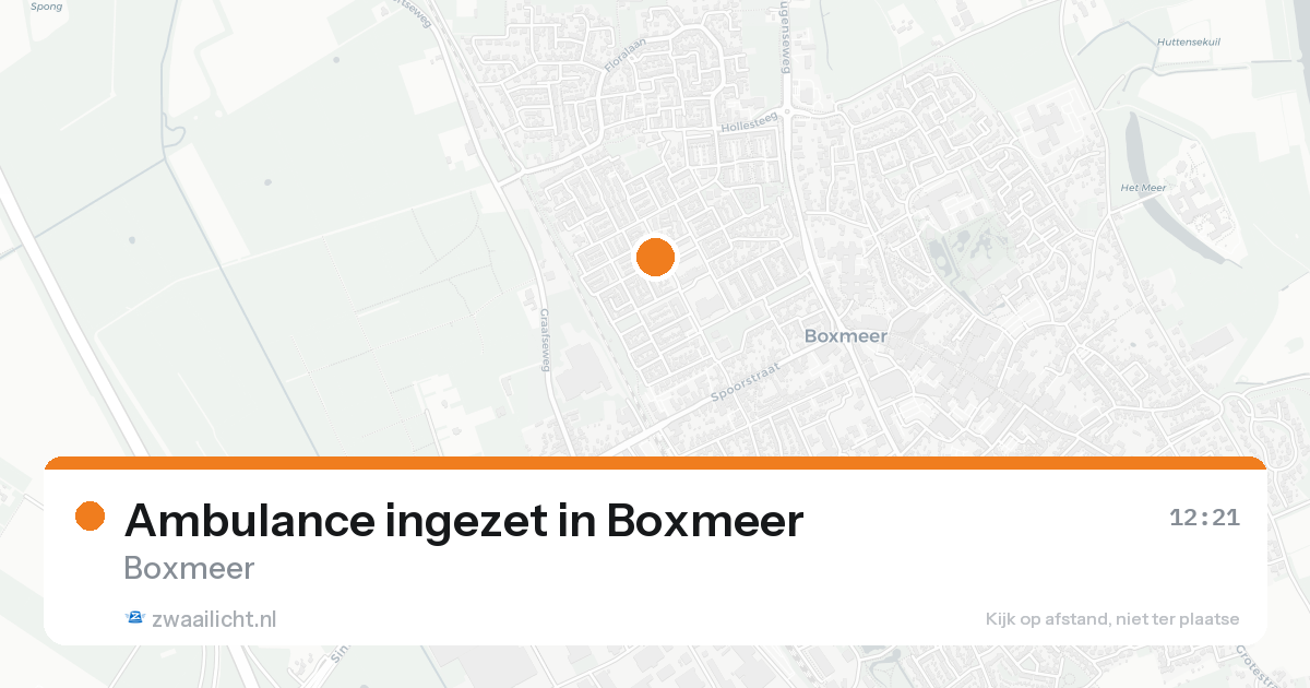 Ambulance ingezet in Boxmeer — 13 aug 2026