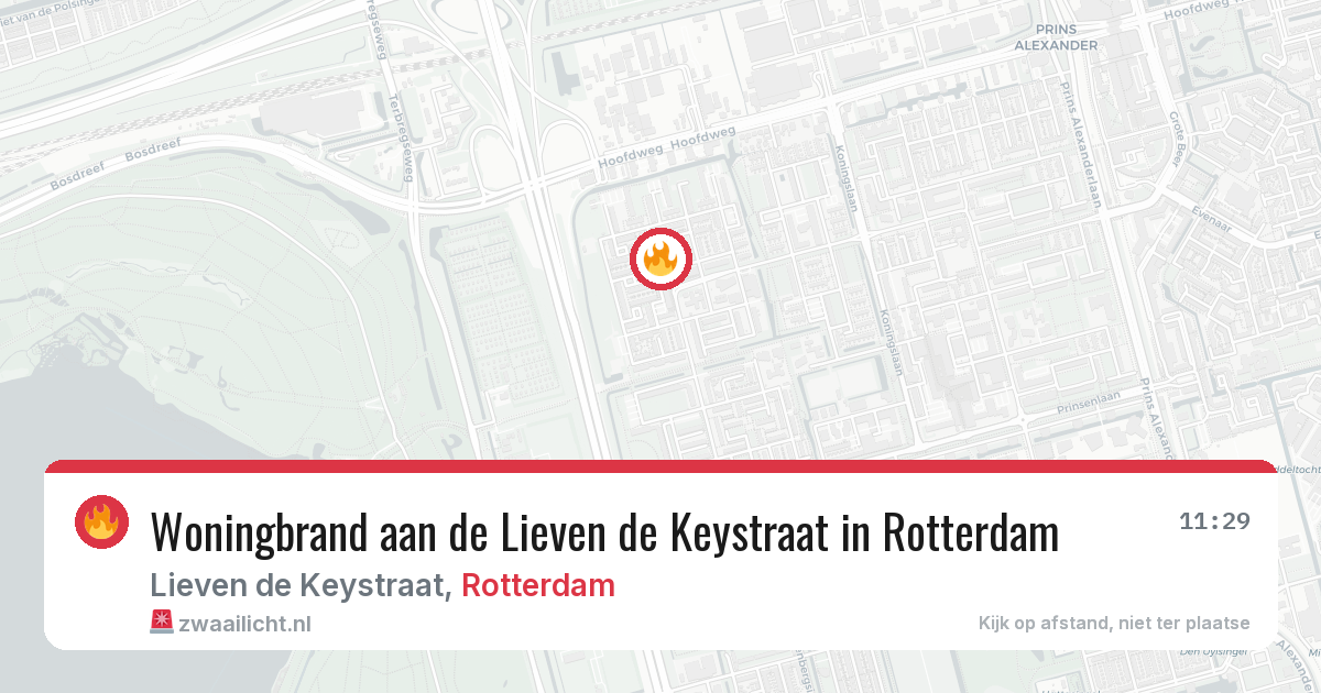 Woningbrand aan de Lieven de Keystraat in Rotterdam — 5 aug 2026