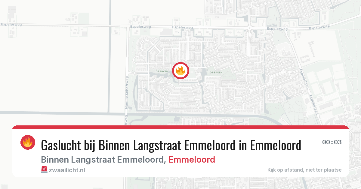 Gaslucht bij Binnen Langstraat Emmeloord in Emmeloord — 17 jan 2026