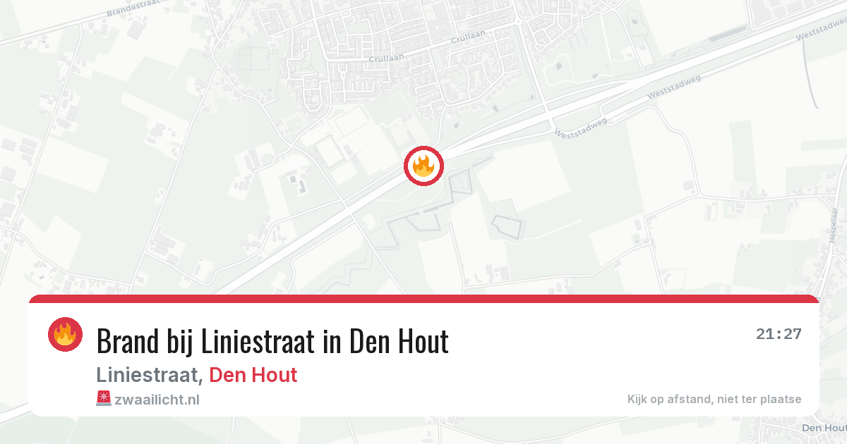 Brand bij Liniestraat in Den Hout — 25 jun 2026