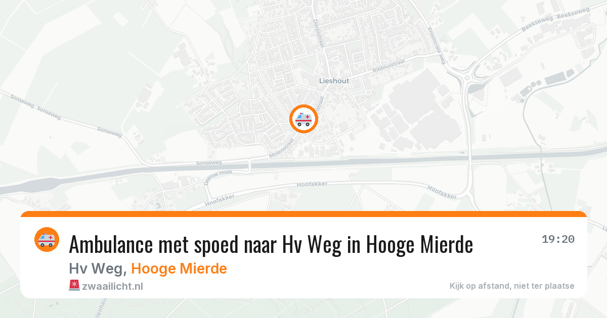Ambulance met spoed naar Hv Weg in Hooge Mierde — 28 mei 2026