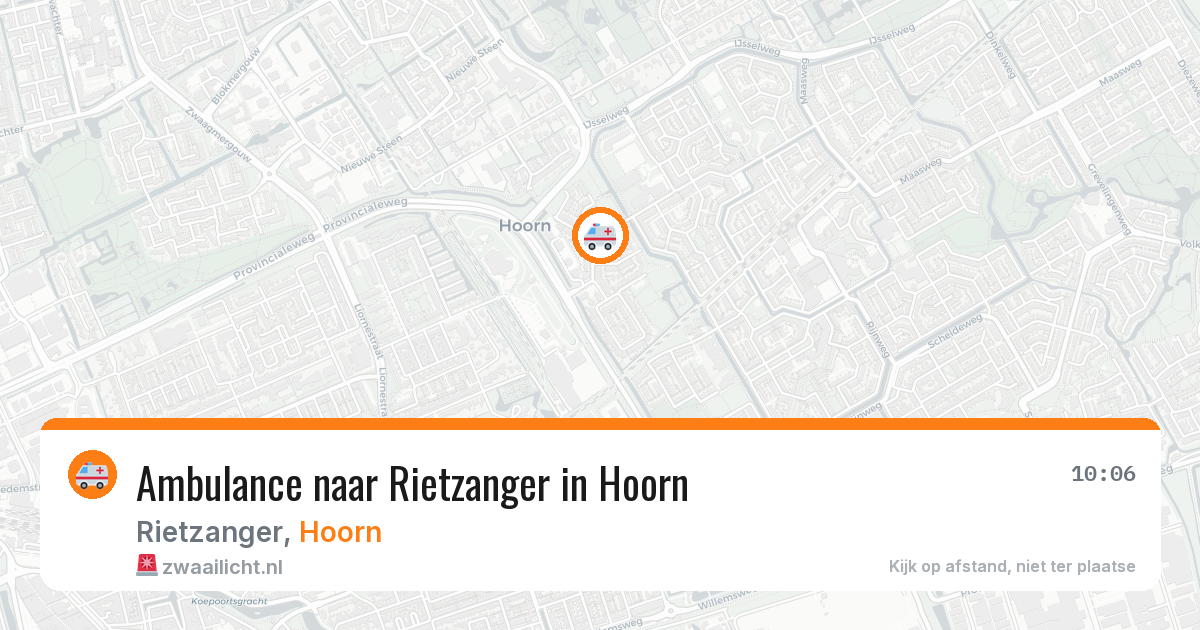 Ambulance naar Rietzanger in Hoorn — 13 jun 2026