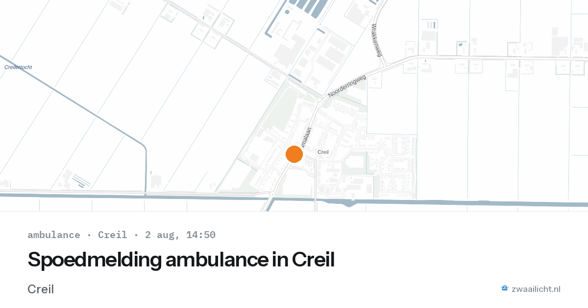 Spoedmelding ambulance in Creil — 2 aug 2026