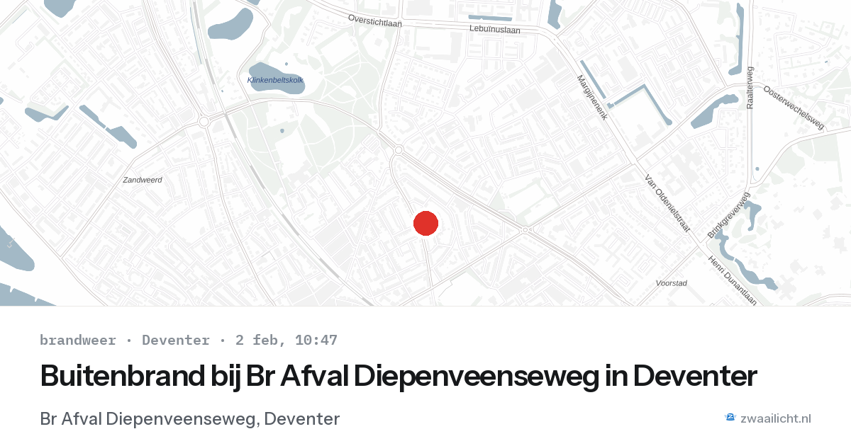 Buitenbrand bij Br Afval Diepenveenseweg in Deventer — 2 feb 2026
