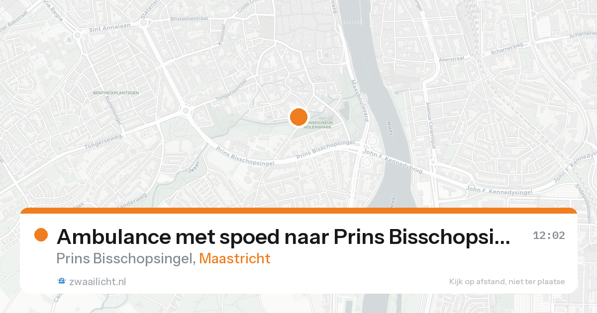 Ambulance met spoed naar Prins Bisschopsingel in Maastricht — 20 aug 2026