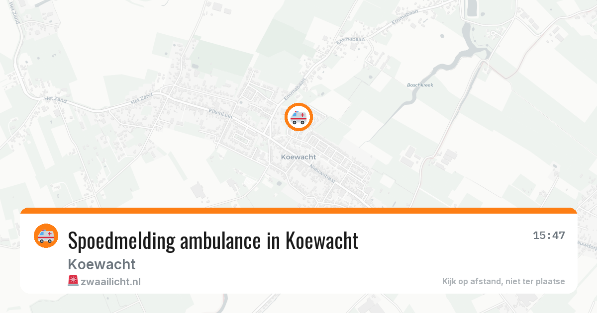 Spoedmelding ambulance in Koewacht — 18 jun 2026