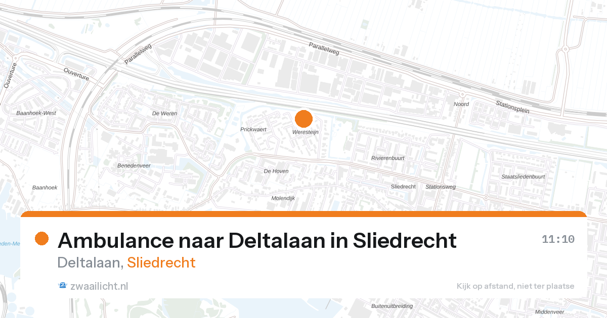 Ambulance naar Deltalaan in Sliedrecht — 27 apr 2026