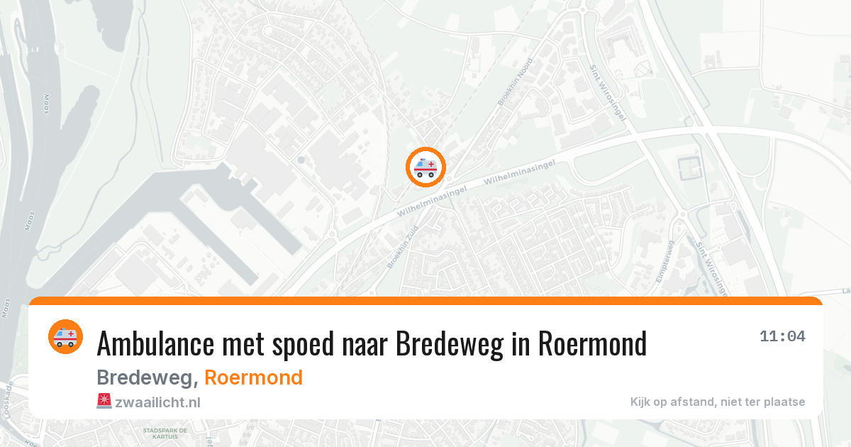 Ambulance met spoed naar Bredeweg in Roermond — 31 jul 2026