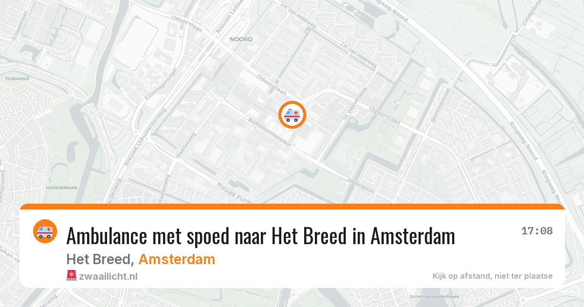 Ambulance met spoed naar Het Breed in Amsterdam — 20 jun 2026