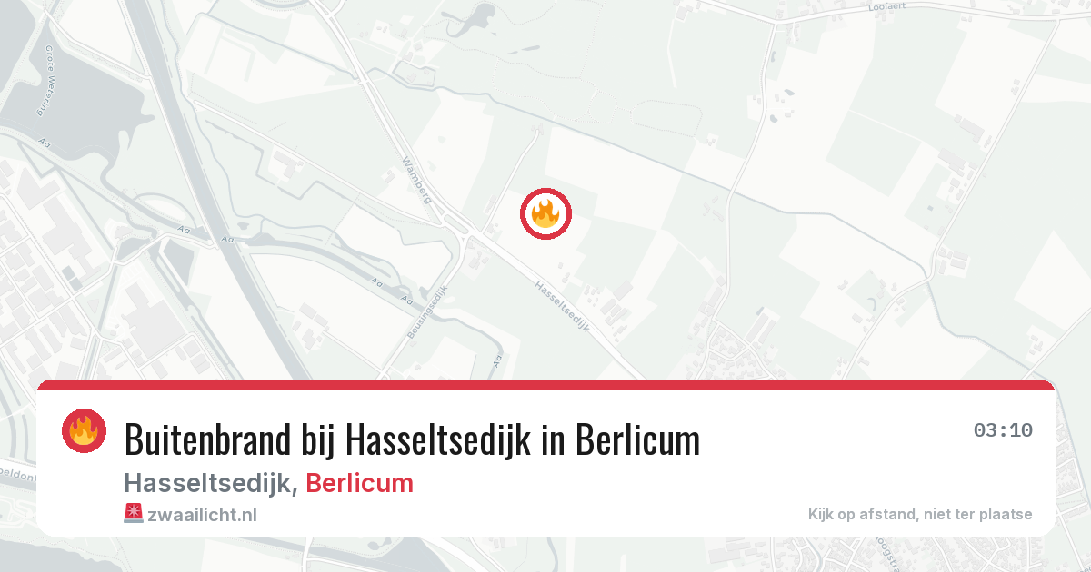 Buitenbrand bij Hasseltsedijk in Berlicum — 30 apr 2026