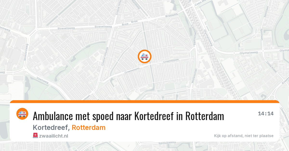 Ambulance met spoed naar Kortedreef in Rotterdam — 4 mei 2026