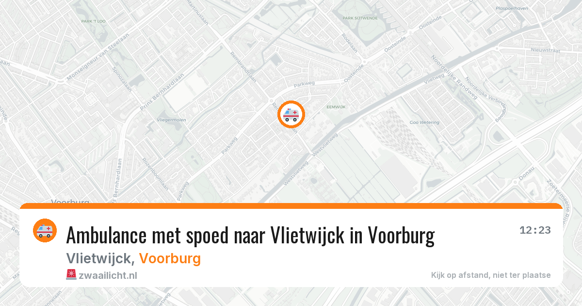 Ambulance met spoed naar Vlietwijck in Voorburg — 16 mrt 2026