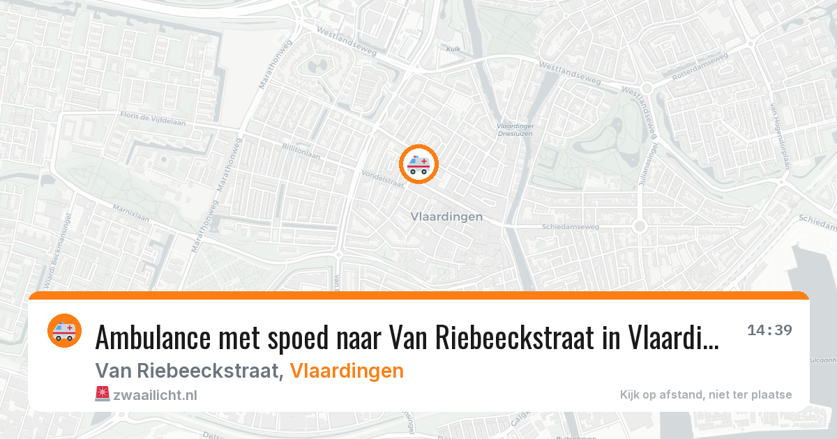 Ambulance met spoed naar Van Riebeeckstraat in Vlaardingen — 17 jul 2026