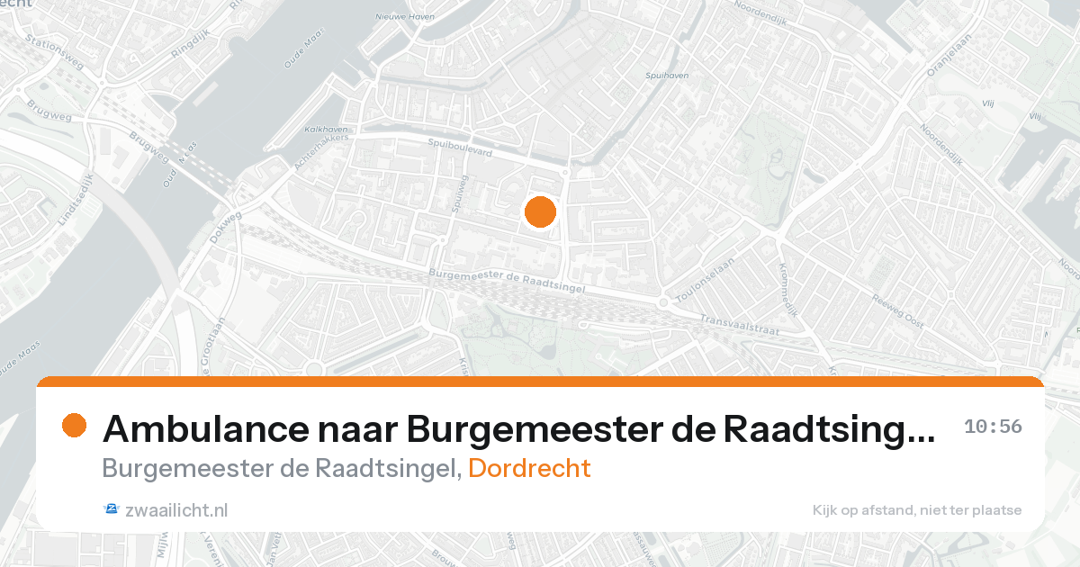 Ambulance naar Burgemeester de Raadtsingel in Dordrecht — 19 aug 2026